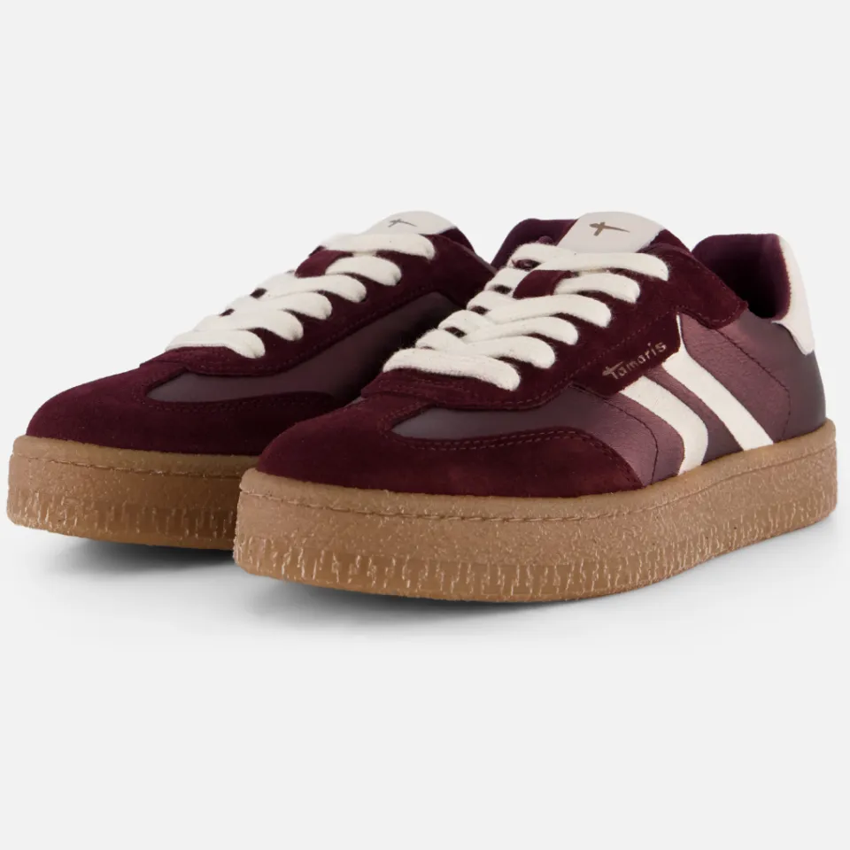 Tamaris sneakers laag bordeauxrood, foto 4