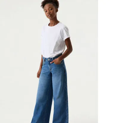 Garcia Marall wide leg jeans - middelblauw medium blue denim, foto 4