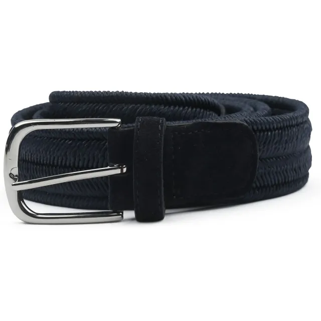 Profuomo geweven riem navy Blauw