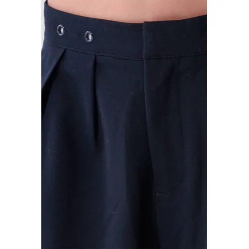 Shoeby pantalon met plooien marineblauw, foto 5