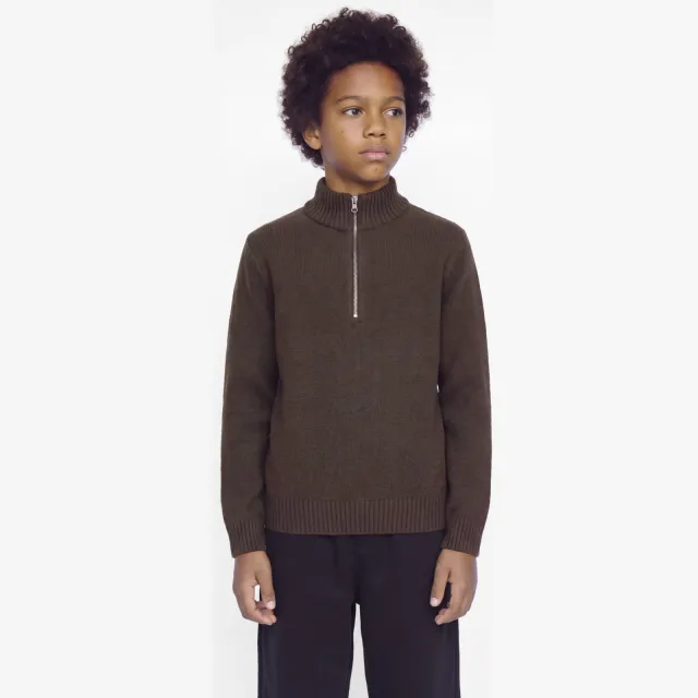 Jack & Jones JUNIOR gebreide trui met borduursels - donkerbruin