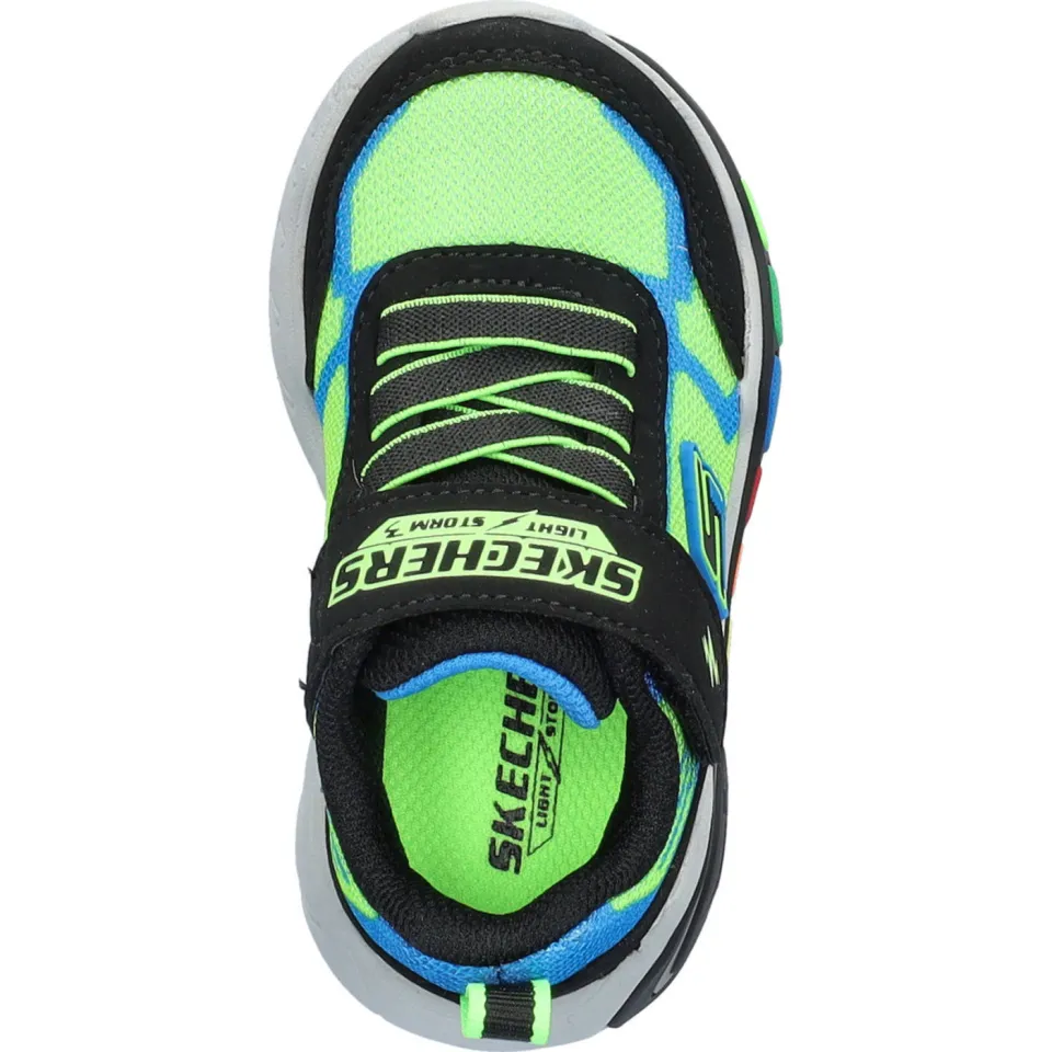 Skechers Play Scene sneakers met lichtjes zwart/groen, foto 4