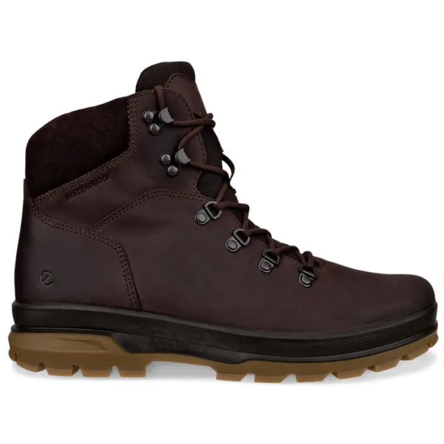 Ecco Rugged Track waterdichte veterboot bruin Zwart/Bruin