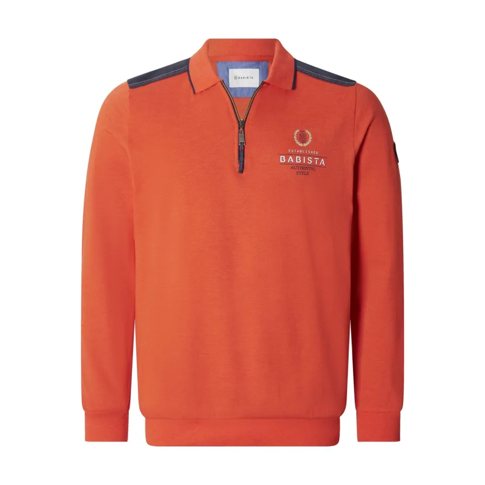 Babista regular fit polo Plus Size met print - koraalrood, foto 2