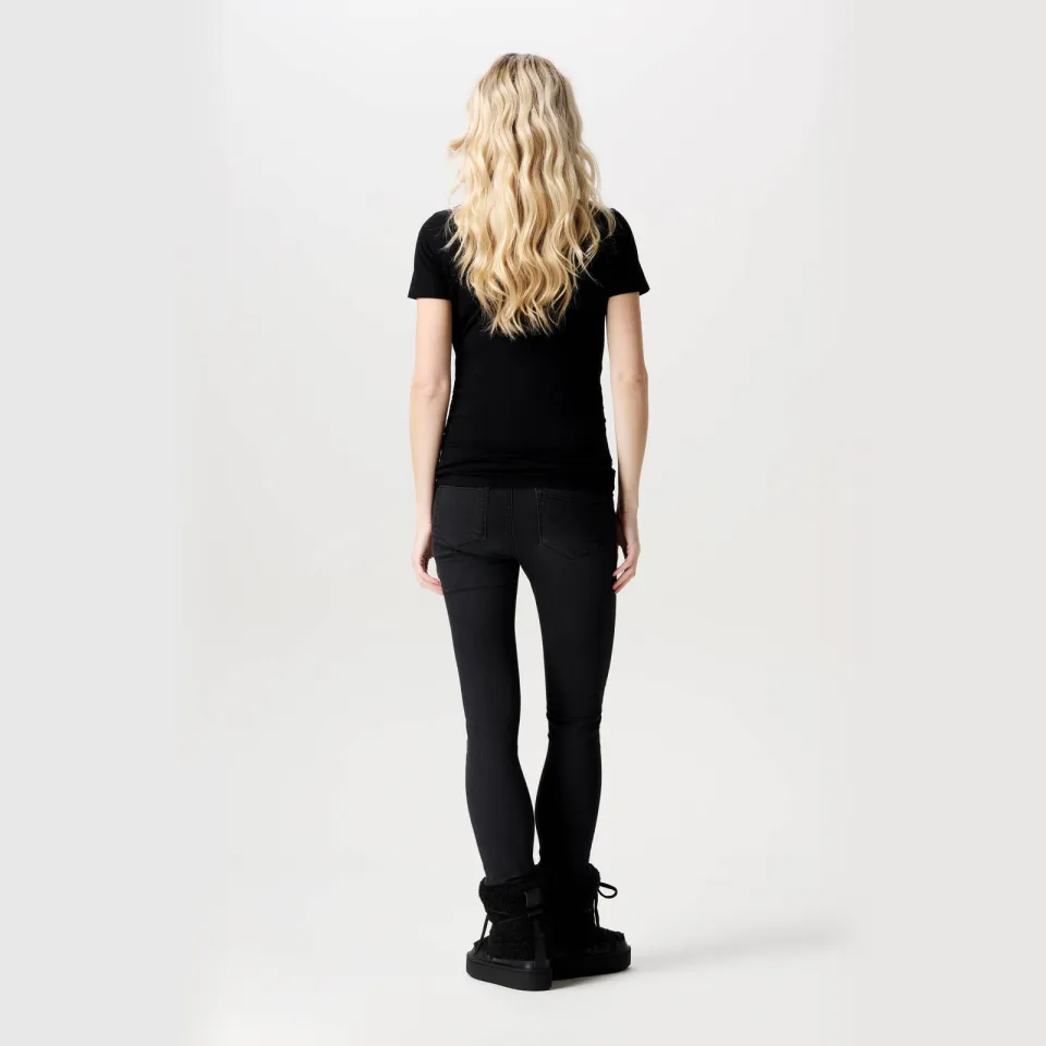 Noppies maternity zwangerschaps jegging Ella black denim, foto 4