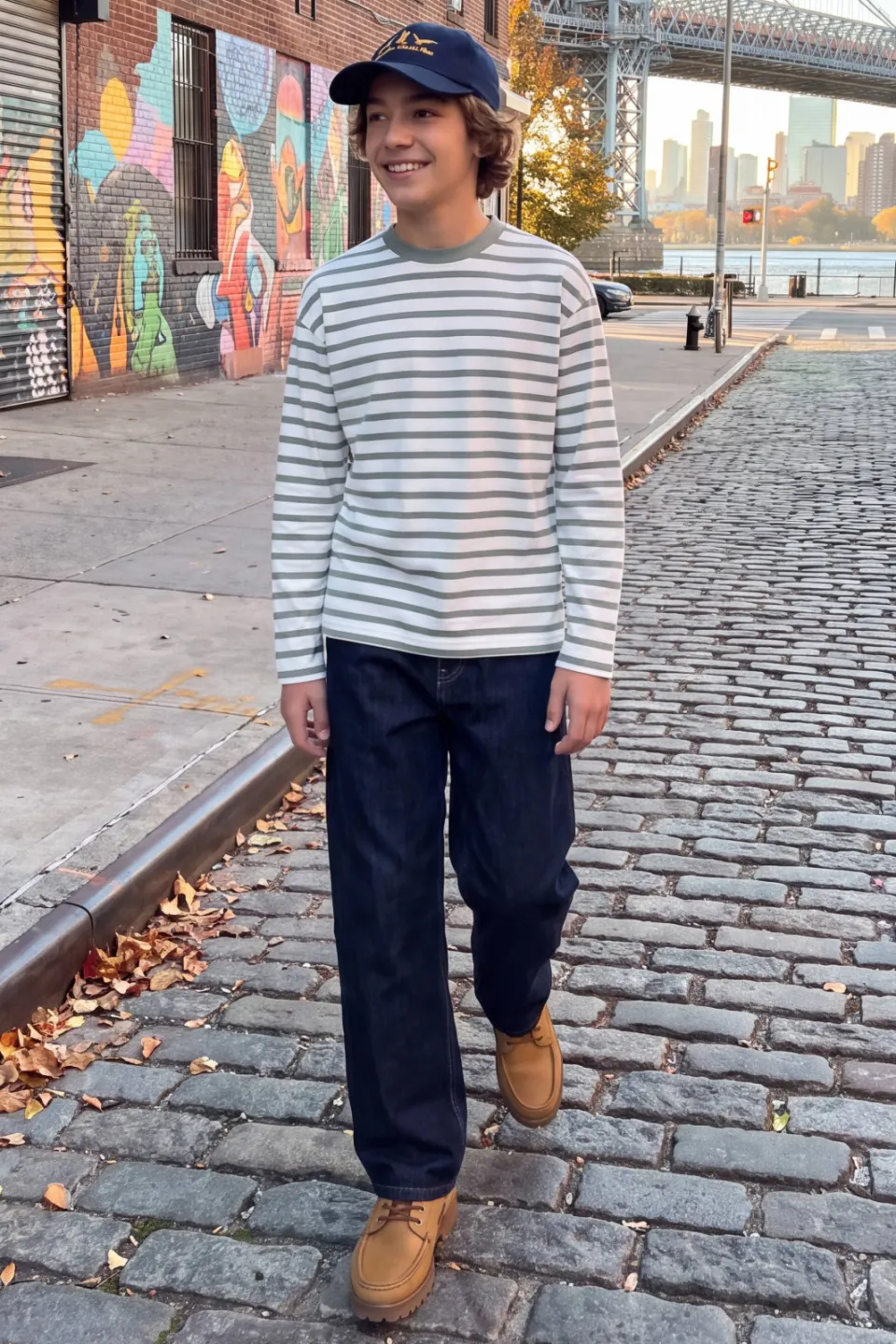 Jack & Jones oversized gestreepte longsleeve groen, foto 7