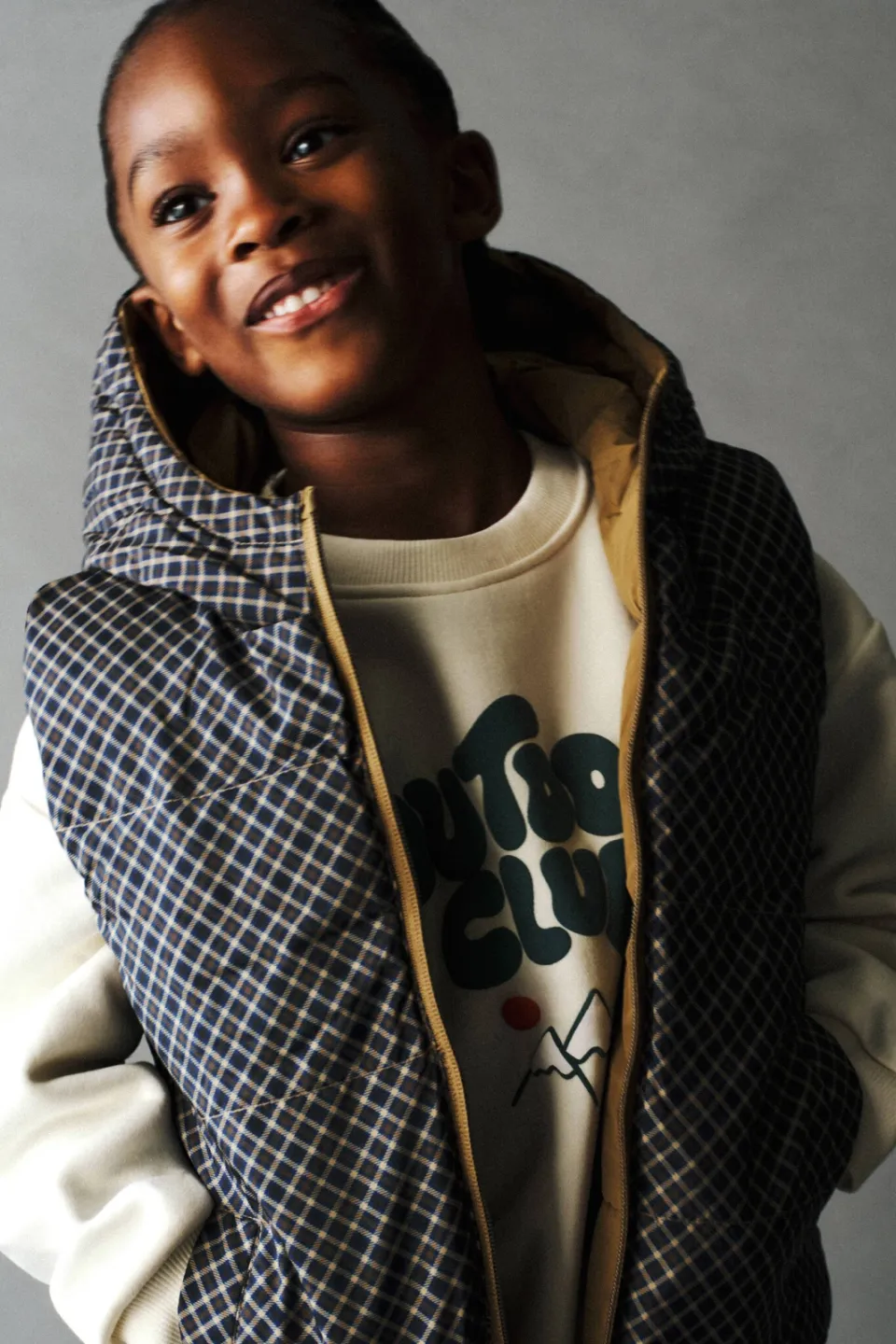 Mango Kids rechtvallende sweater met tekst - ecru, foto 5