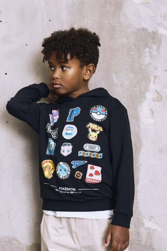 NAME IT KIDS Pokemon hoodie zwart