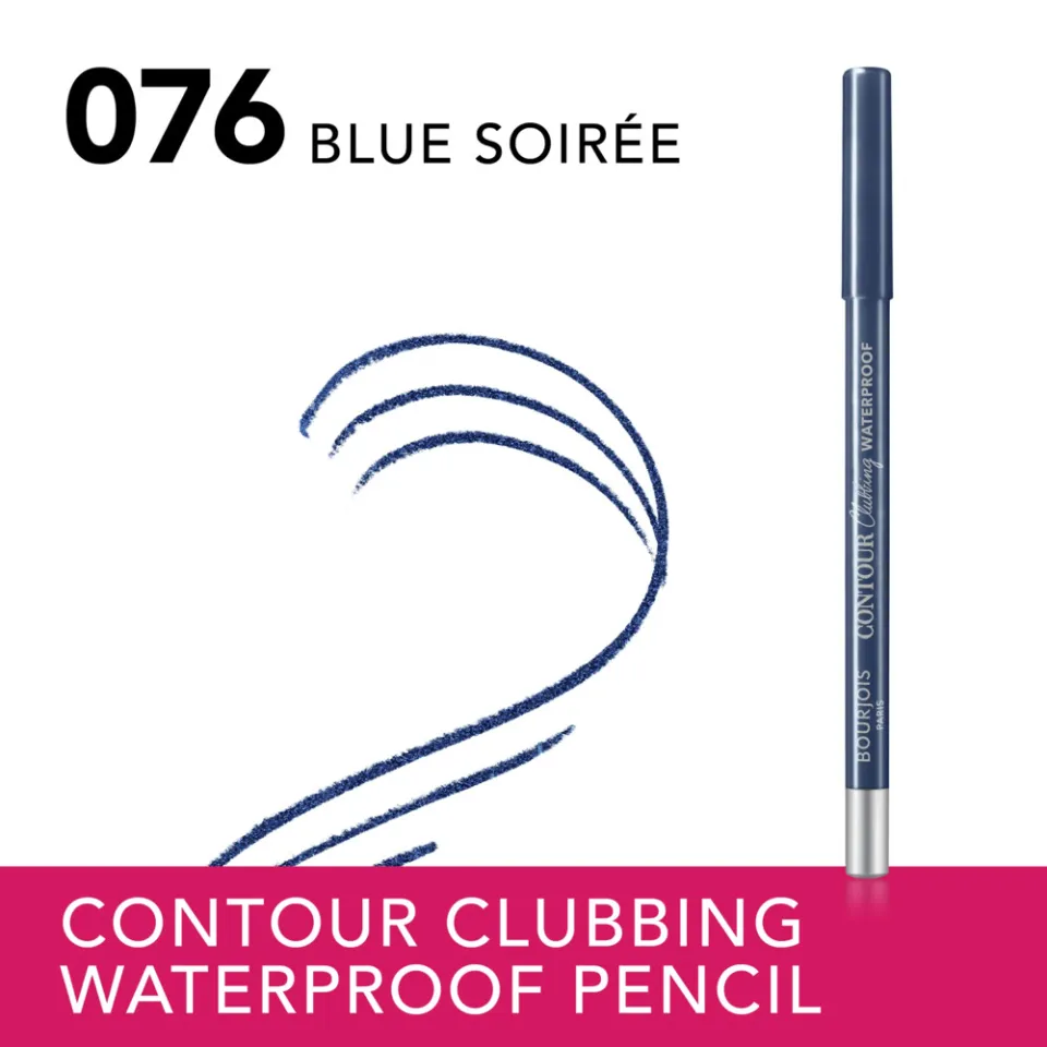 Bourjois Contour Clubbing waterproof oogpotlood 076 Blue Soirée blauw, foto 3