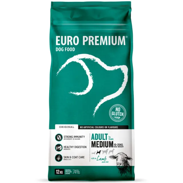 Euro Premium Euro-Premium Adult Medium Lam - Rijst 12 kg