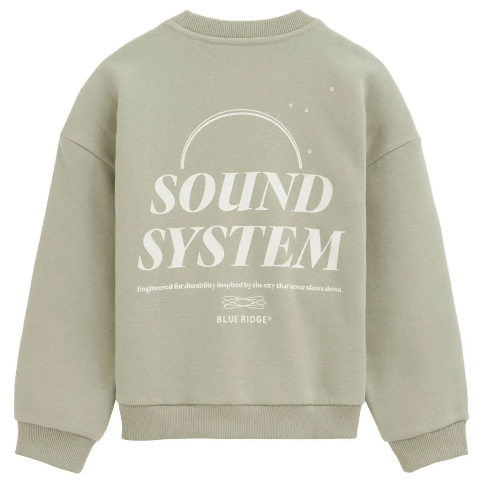 WE Fashion Blue Ridge sweater met backprint - lichtgroen, foto 4