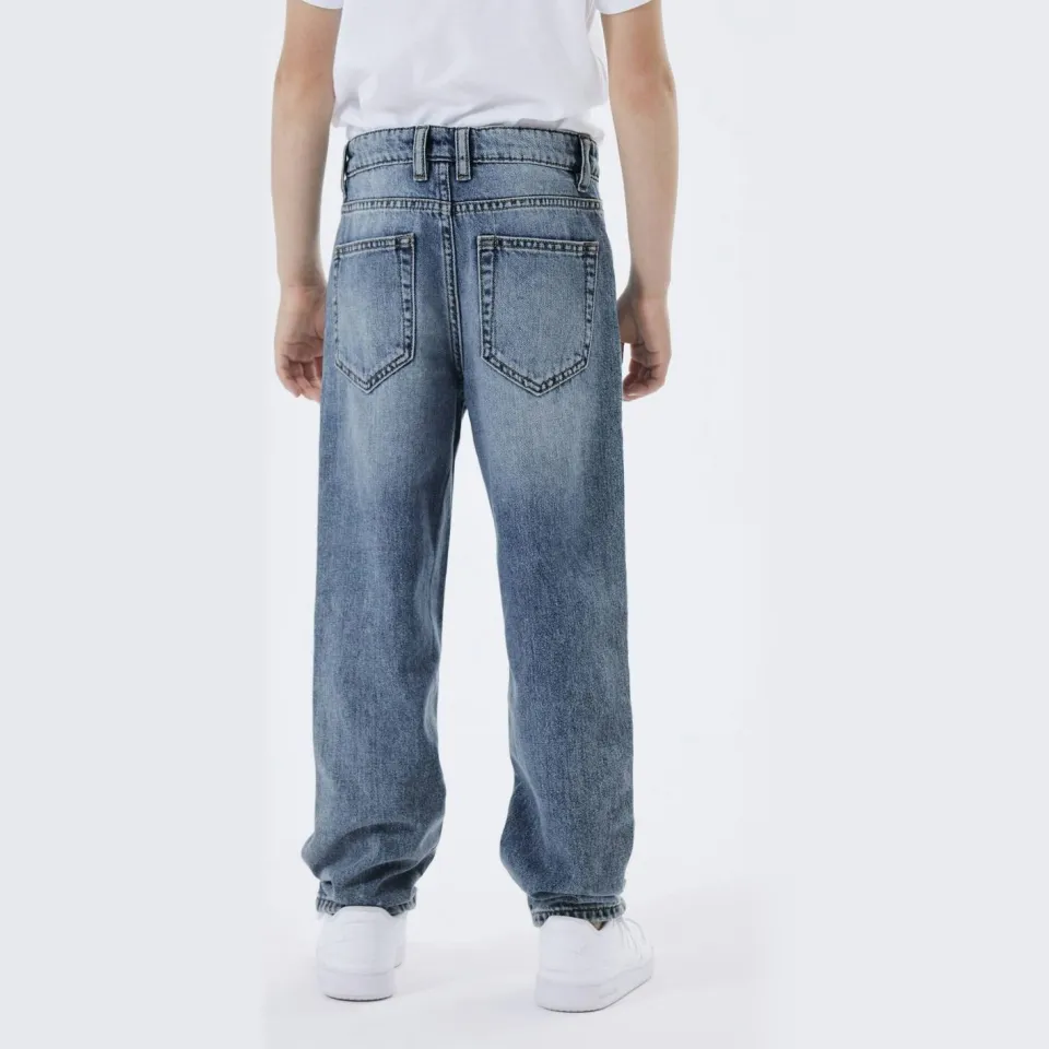 NAME IT KIDS straight fit jeans NKMRYAN medium blue denim, foto 4