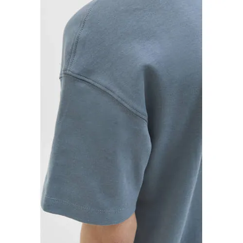 Jack & Jones junior T-shirt grijsblauw effen, foto 5
