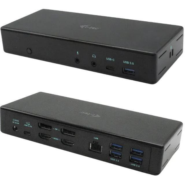 i-tec USB-C Quattro 4K dockingstation zwart