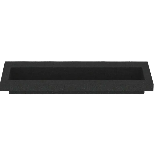 Boss & Wessing BWS Wastafel Hardsteen 100x46x5 cm 0 Kraangaten Mat Zwart