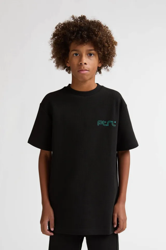 Petrol Industries zwart T-shirt met backprint