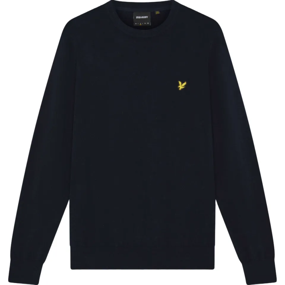Lyle & Scott regular fit gebreide trui met wol - donkerblauw, foto 3