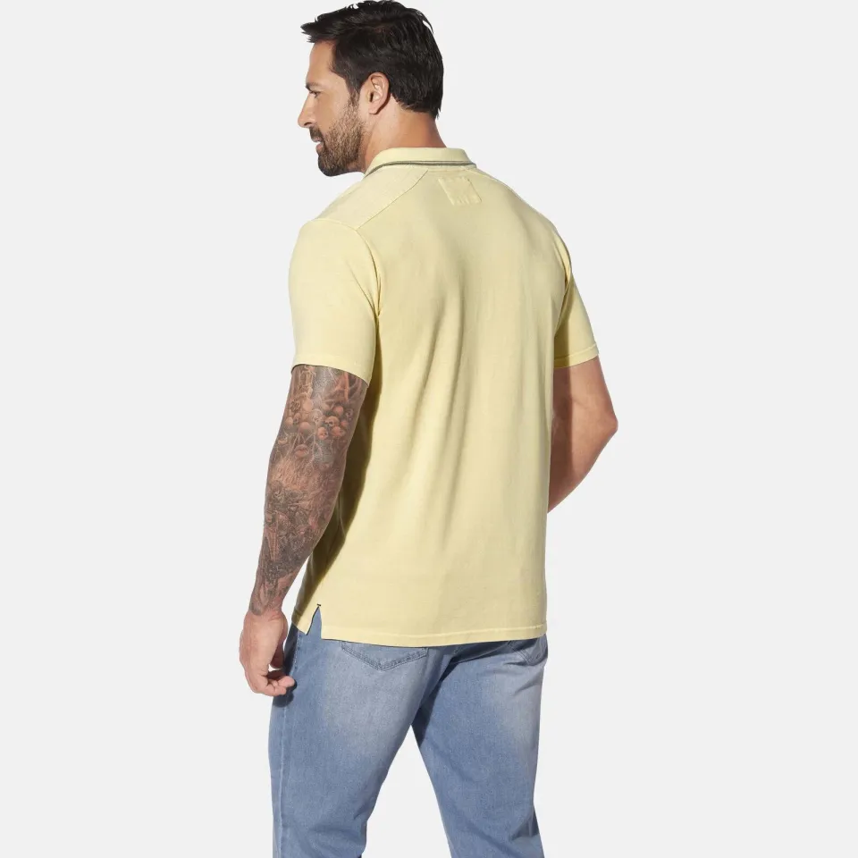 Jan Vanderstorm polo Plus Size GUNHELM lichtgeel, foto 3