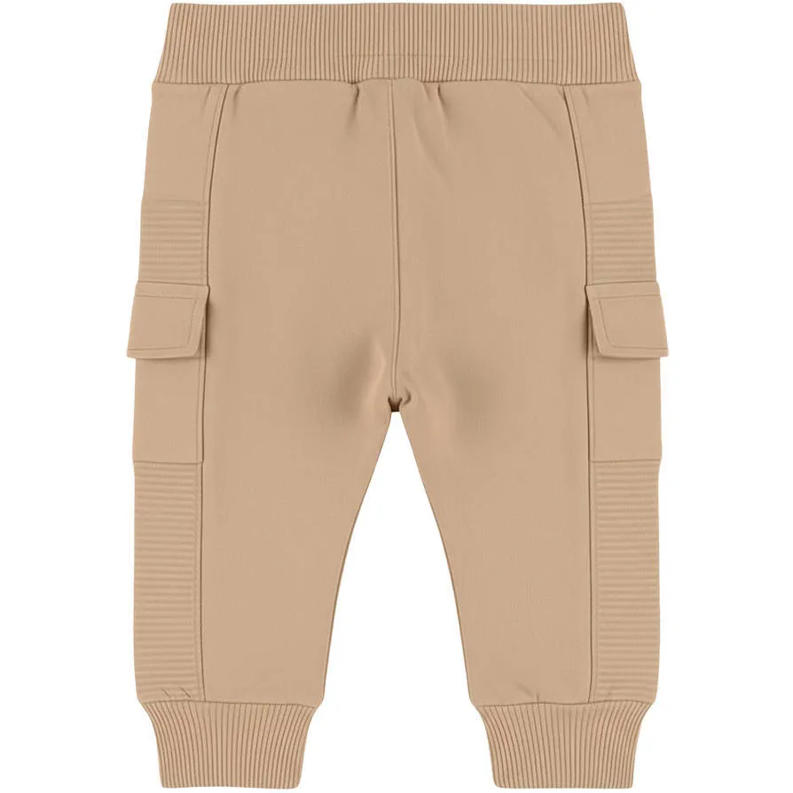 Dirkje katoenen regular fit babybroek beige, foto 2
