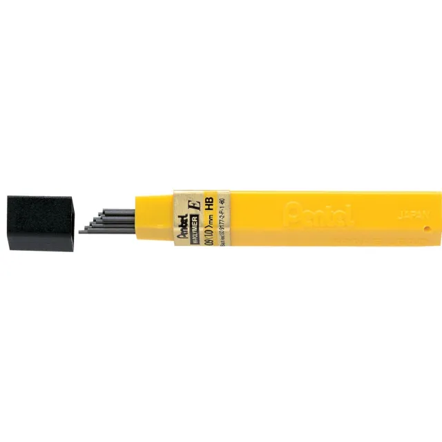 Pentel Potloodstift pentel hb 0.9mm zwart koker Stuks