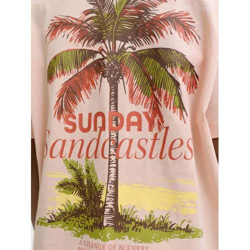 Jack & Jones rechtvallend t-shirt met backprint zacht oranje, foto 6