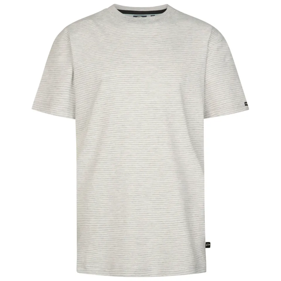 Petrol Industries gestreept T-shirt lichtgrijs lichtgrijs/wit, foto 2