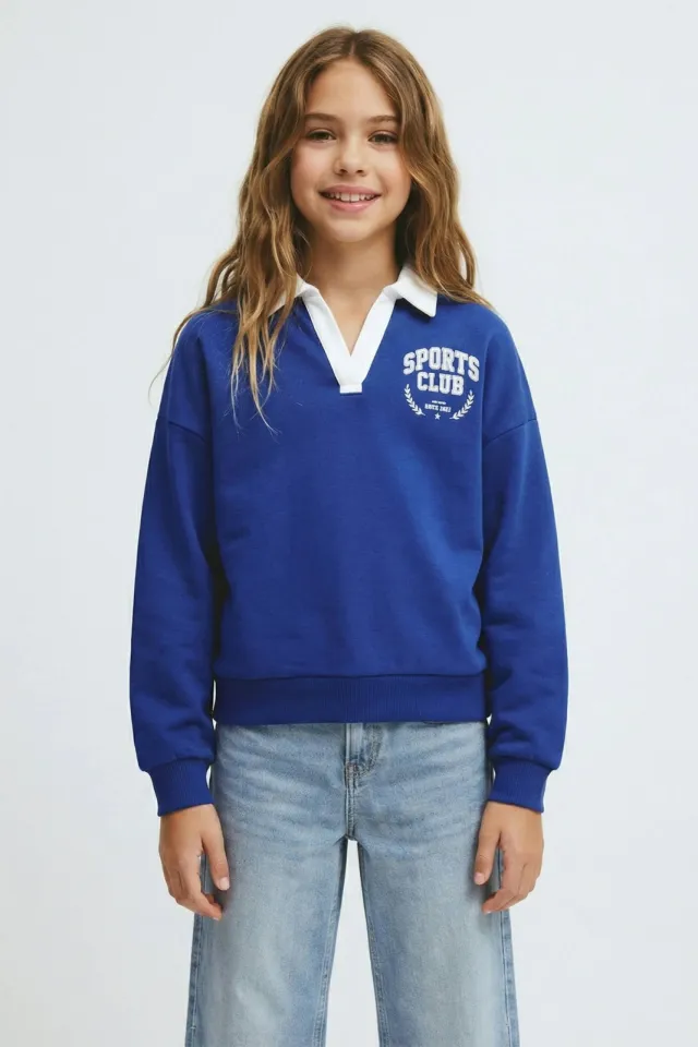 Cars sweater met print - marineblauw