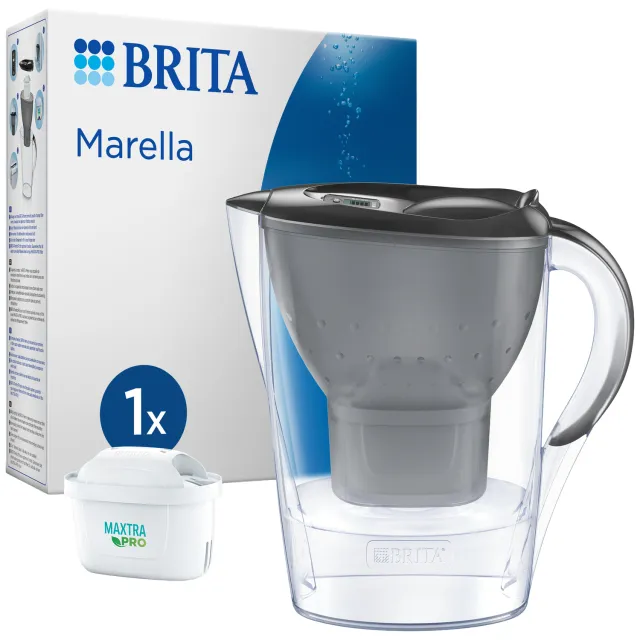 Brita Marella Waterfilterkan 2.4l - Cool Graphite Incl. 1 Maxtra Pro Waterfilter