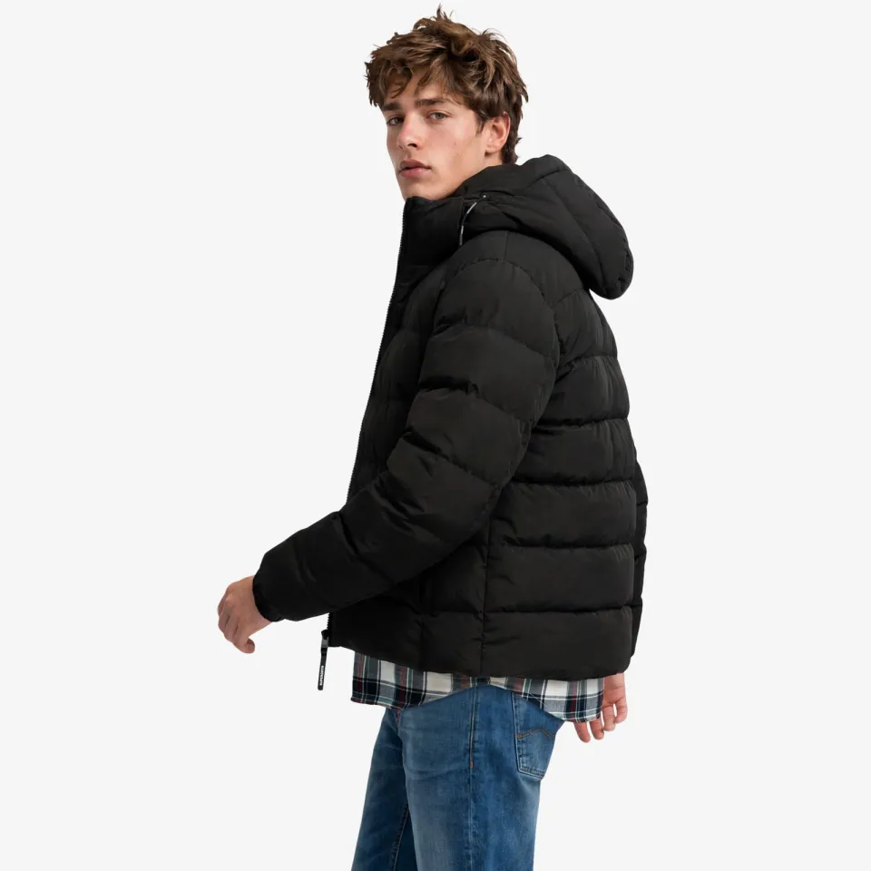 Superdry Hooded Sports Puffer winterjas zwart, foto 8