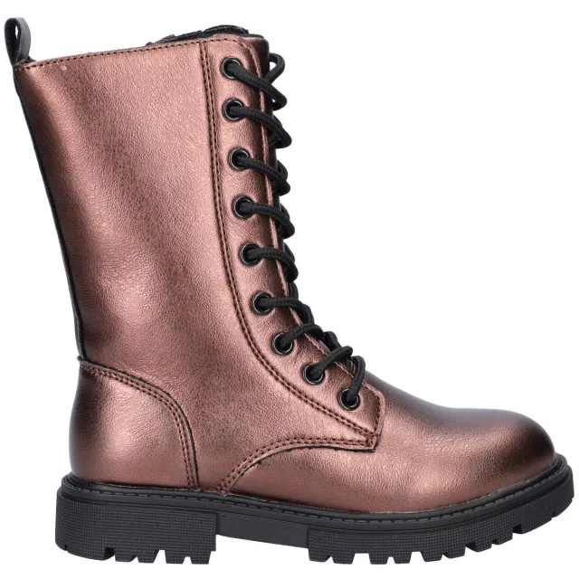 Nelson Kids enkelboots met profielzool - bruin metallic