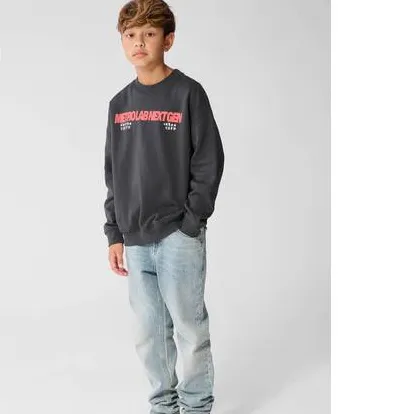 Shoeby sweater met tekst - donkergrijs/rood, foto 4