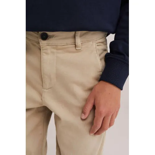 WE Fashion slim chino kaki, foto 4