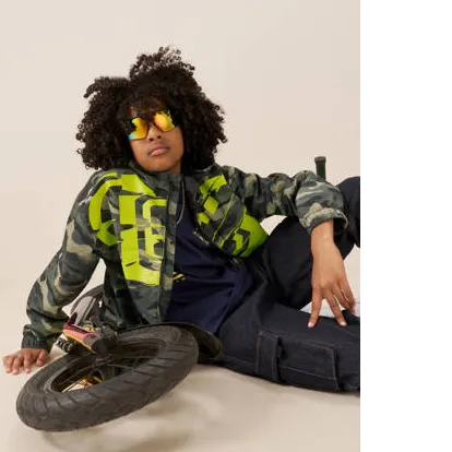Coolcat jas Quint met printopdruk legergroen camo/groen, foto 6