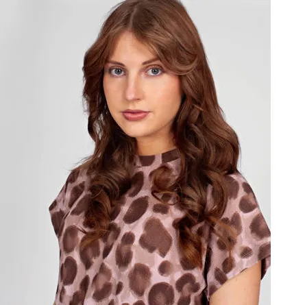 LOVE2WAIT zwangerschaps blousetop met panterprint roze, foto 4