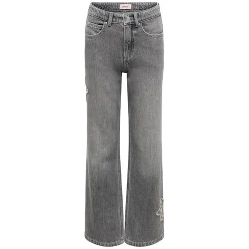 Only KIDS ONLY GIRL KOGJUICY wide leg jeans - grijs Meisjes Denim Effen Grey denim