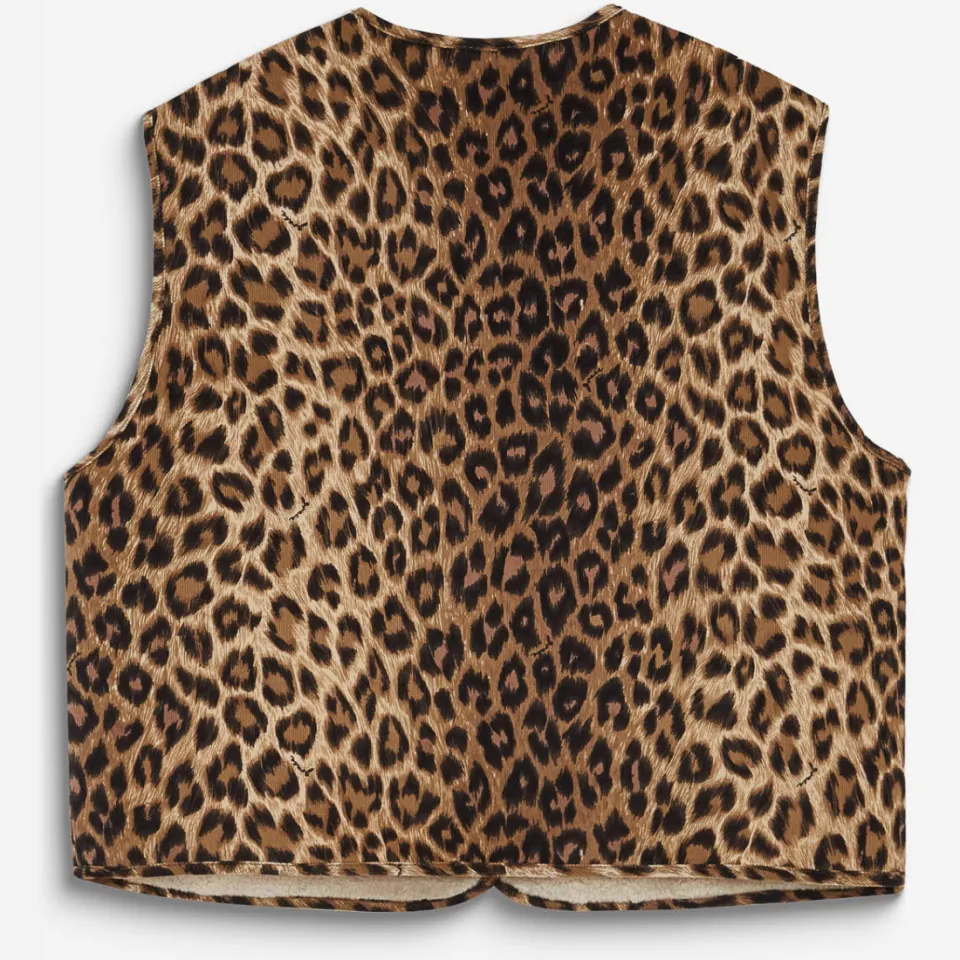 Grace & Mila gilet met panterprint - bruin/ecru, foto 2