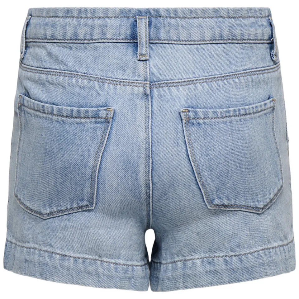 Only wide leg short lichtblauwe denim, foto 3