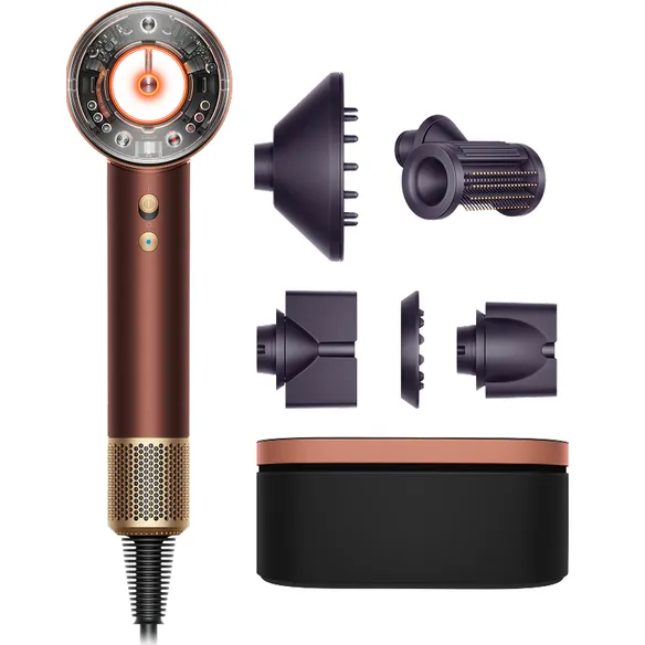 Dyson Supersonic Nural™ föhn - steil en golvend (Plum/Copper)