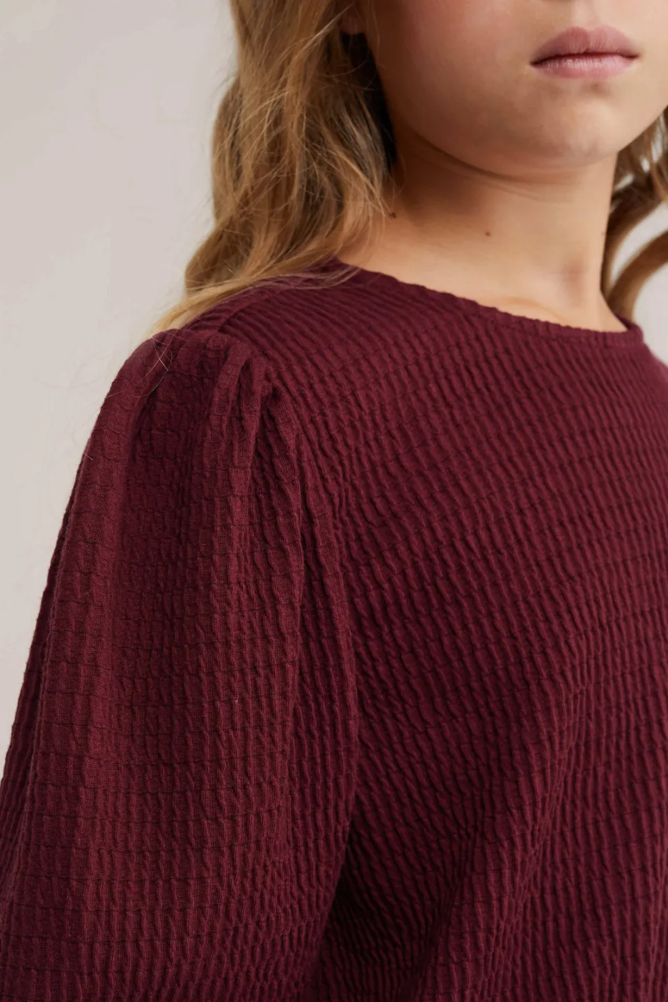 WE Fashion blousetop donkerrood, foto 5
