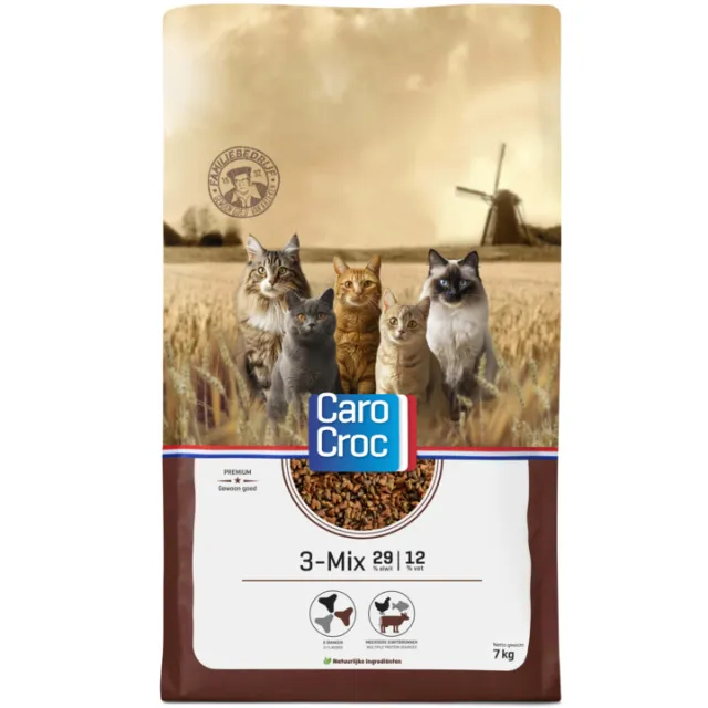 CaroCroc Kattenvoer droog 3-mix 7 kg, foto 2