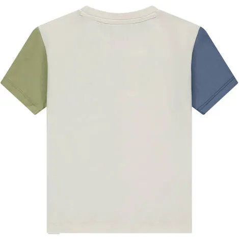 Stains&Stories T-shirt ecru meerkleurig, foto 4