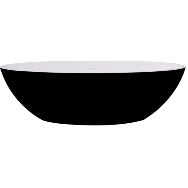Best Design vrijstaand bad Solid Surface bicolor mat zwart/wit