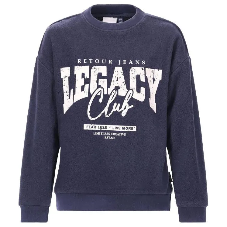 Retour Jeans rechtvallende sweater met print - donkerblauw, foto 2