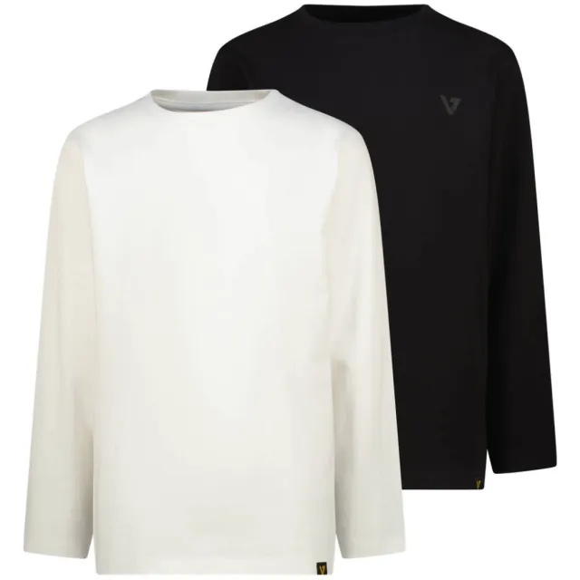 Vingino longsleeves set van 2 wit/zwart