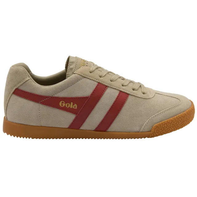 Gola Harrier suède sneakers beige/rood