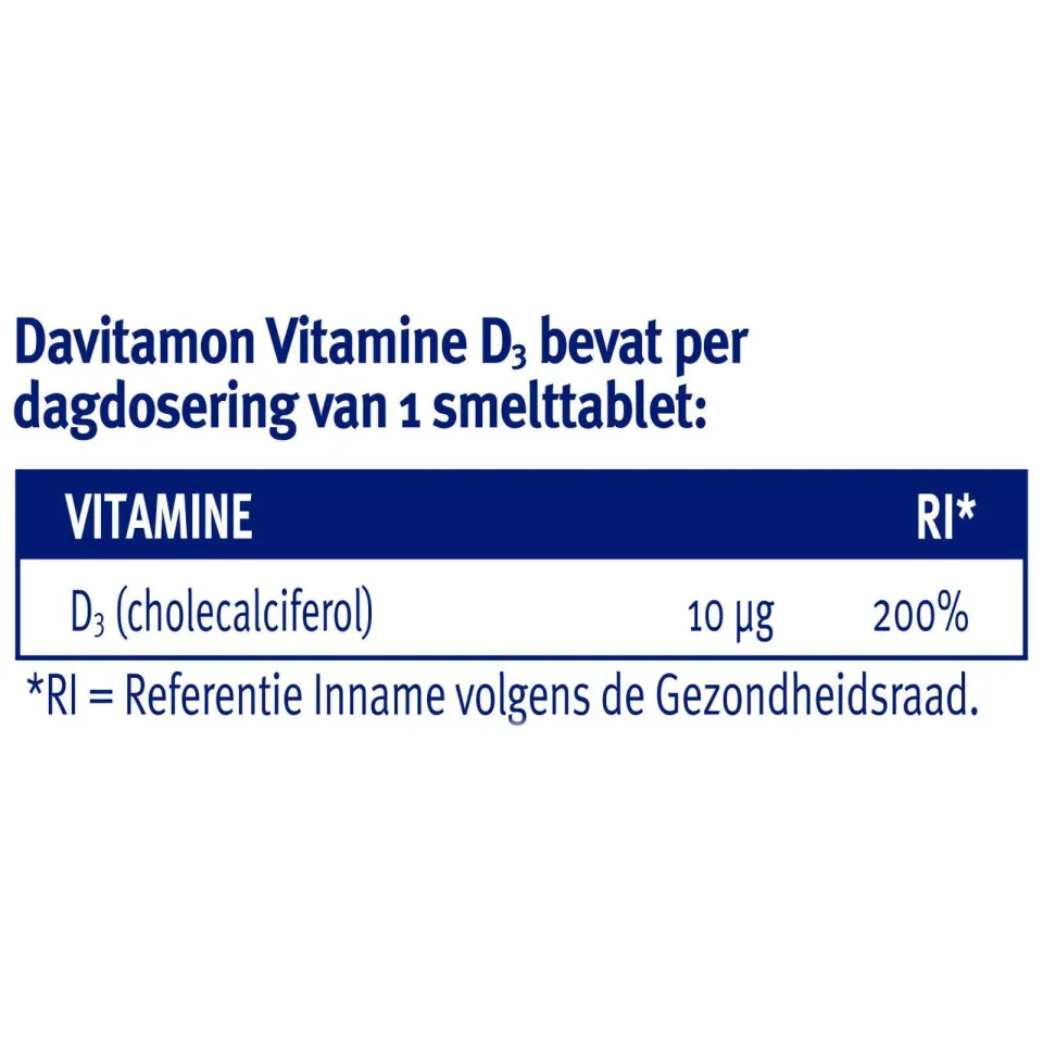 Davitamon Vitamine D3 smelttabletten, foto 7