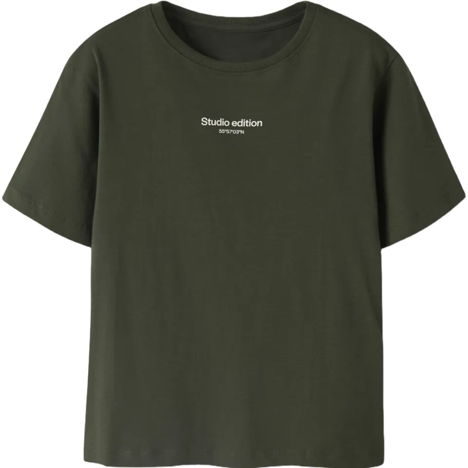 NAME IT KIDS NKMBRODY t-shirt donkergroen rifle green-w. jet stream print, foto 2