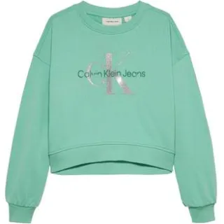 Calvin Klein sweater groen Logo | Sweater van Calvin Klein Blauwgroen
