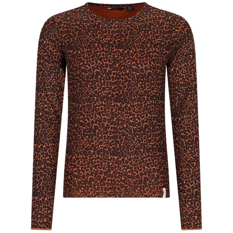 NoBell’ Kaya longsleeve met panterprint bruin, foto 2
