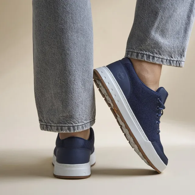 Timberland Maple Grove Knit Ox lage sneakers marineblauw